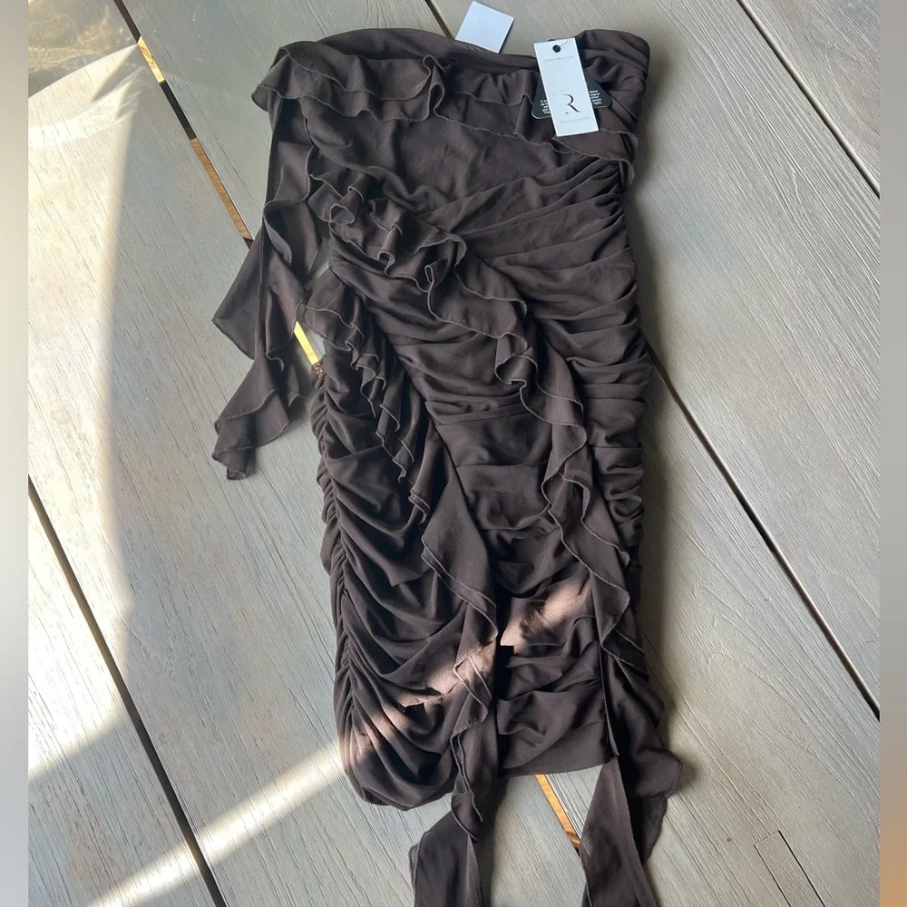 Bandeau Ruffle Mini Dress - Picture 4 of 6